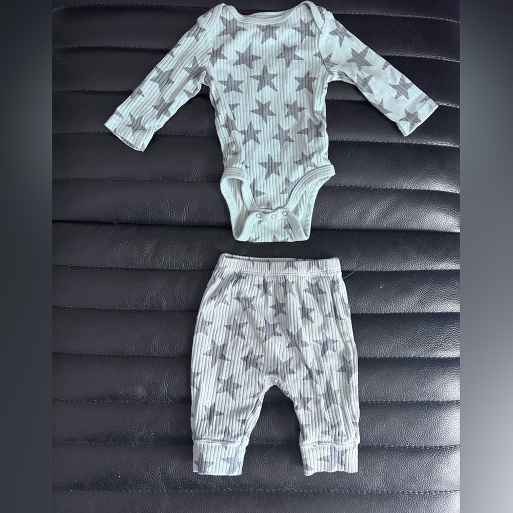 Cloud Island Gray Starry Baby Set